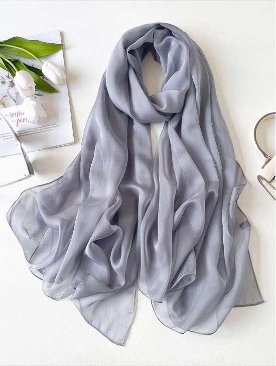 Solid Colour Chiffon Fashion Scarf